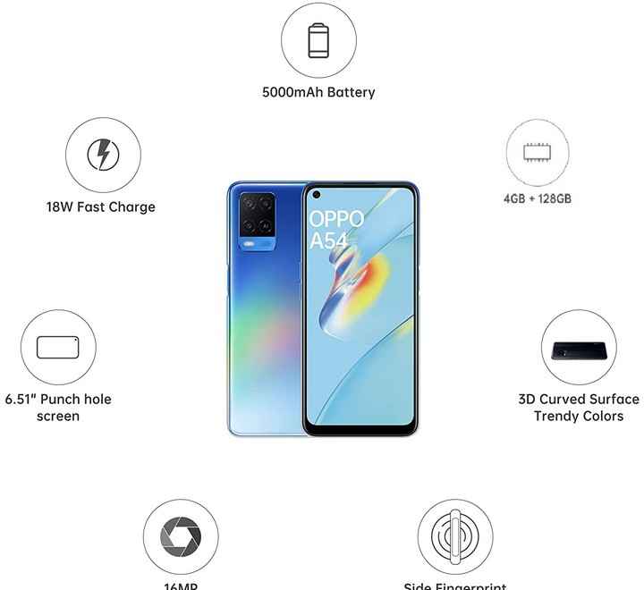 Oppo A54 BLUE 128GB 4GB RAM (A54 4/128GB BLUE)